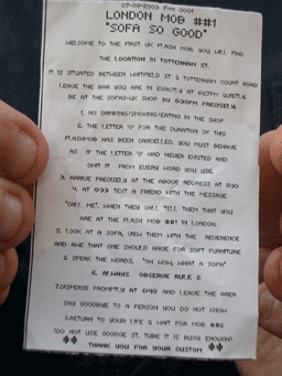 the slip of paper with the instructions