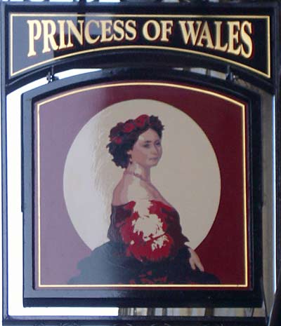 Dowdy Victorian Princess on pub sign