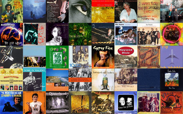a collage of tiny album covers. I own 31 of these albums on CD; a collage of tiny album covers. I own 31 of these albums on CD;